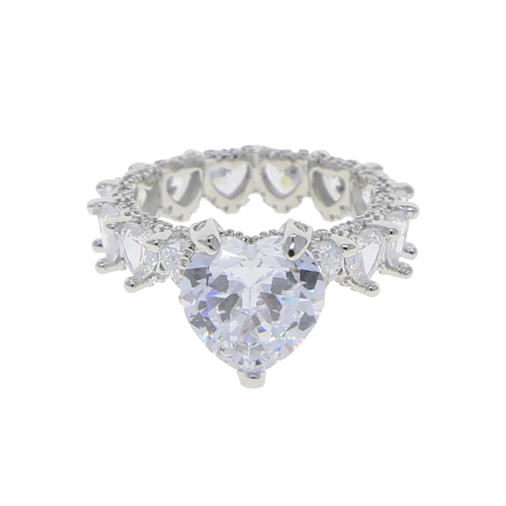 Eternal Sparkle: Lux Heart Infinity Ring