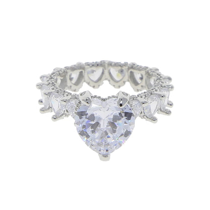 Eternal Sparkle: Lux Heart Infinity Ring