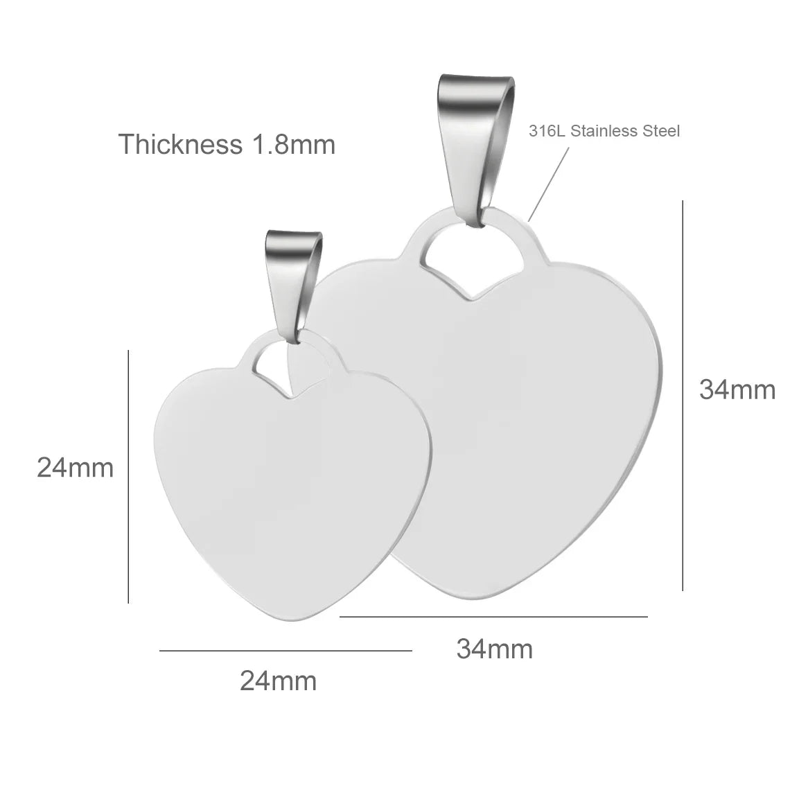 Personalized Heart Pendant Necklace by Bulbusbow – Customized Photo &amp; Name Engraved Stainless Steel Jewelry for Women | Perfect ID Tag Gift