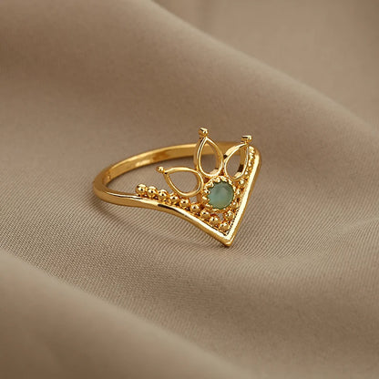 Dainty Lotus Flower Outline Ring