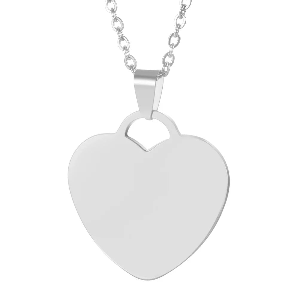 Personalized Heart Pendant Necklace by Bulbusbow – Customized Photo &amp; Name Engraved Stainless Steel Jewelry for Women | Perfect ID Tag Gift