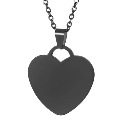 Personalized Heart Pendant Necklace by Bulbusbow – Customized Photo &amp; Name Engraved Stainless Steel Jewelry for Women | Perfect ID Tag Gift