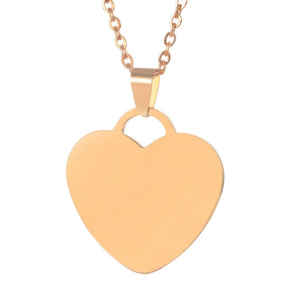 Personalized Heart Pendant Necklace by Bulbusbow – Customized Photo &amp; Name Engraved Stainless Steel Jewelry for Women | Perfect ID Tag Gift