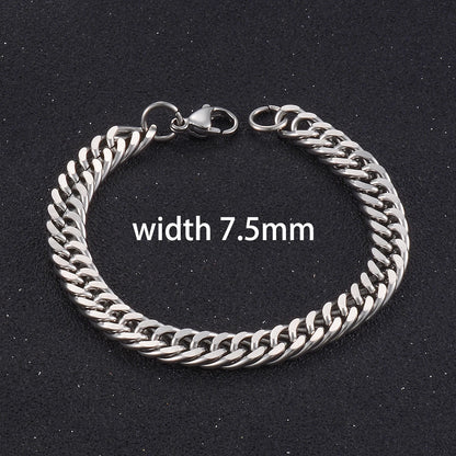 Popular Men's Stainless Steel Cuba Bracelet High Quality Men And