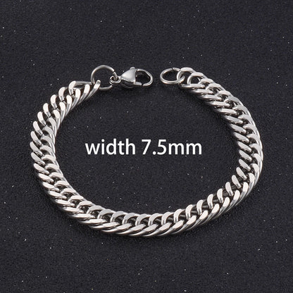 Popular Men's Stainless Steel Cuba Bracelet High Quality Men And