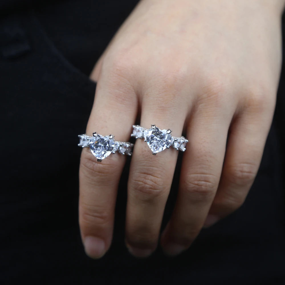 Eternal Sparkle: Lux Heart Infinity Ring