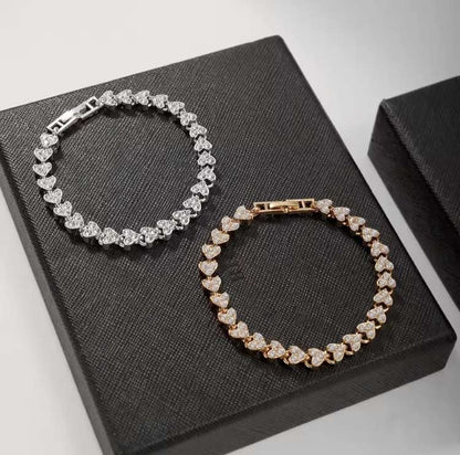 Luxury Roman Crystal Geometric Chain Bracelet