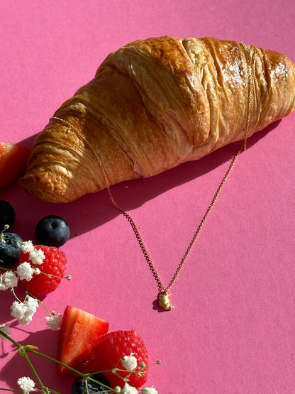 Croissant Necklace Solid Gold