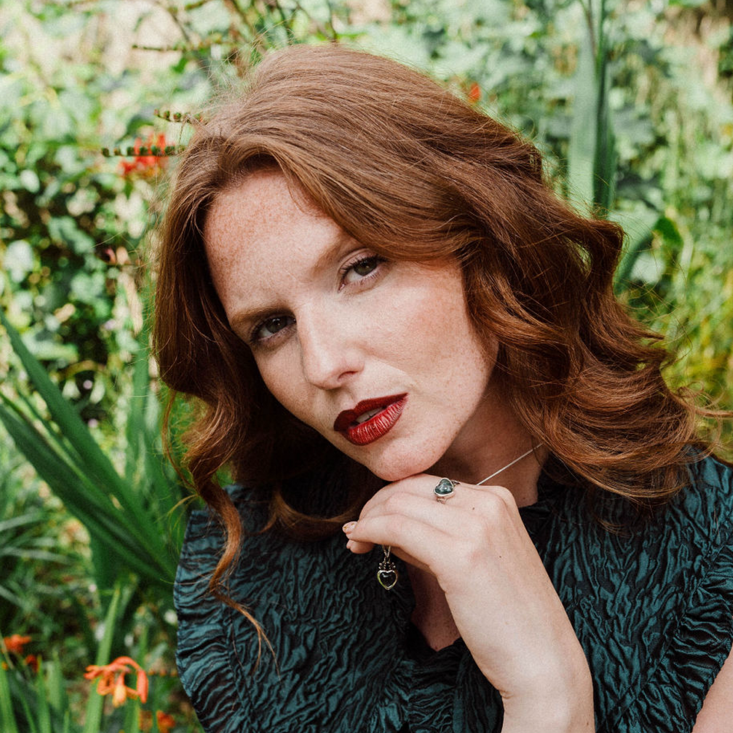 NATURE HAS MY HEART - Moss Agate & Sterling Silver Necklace