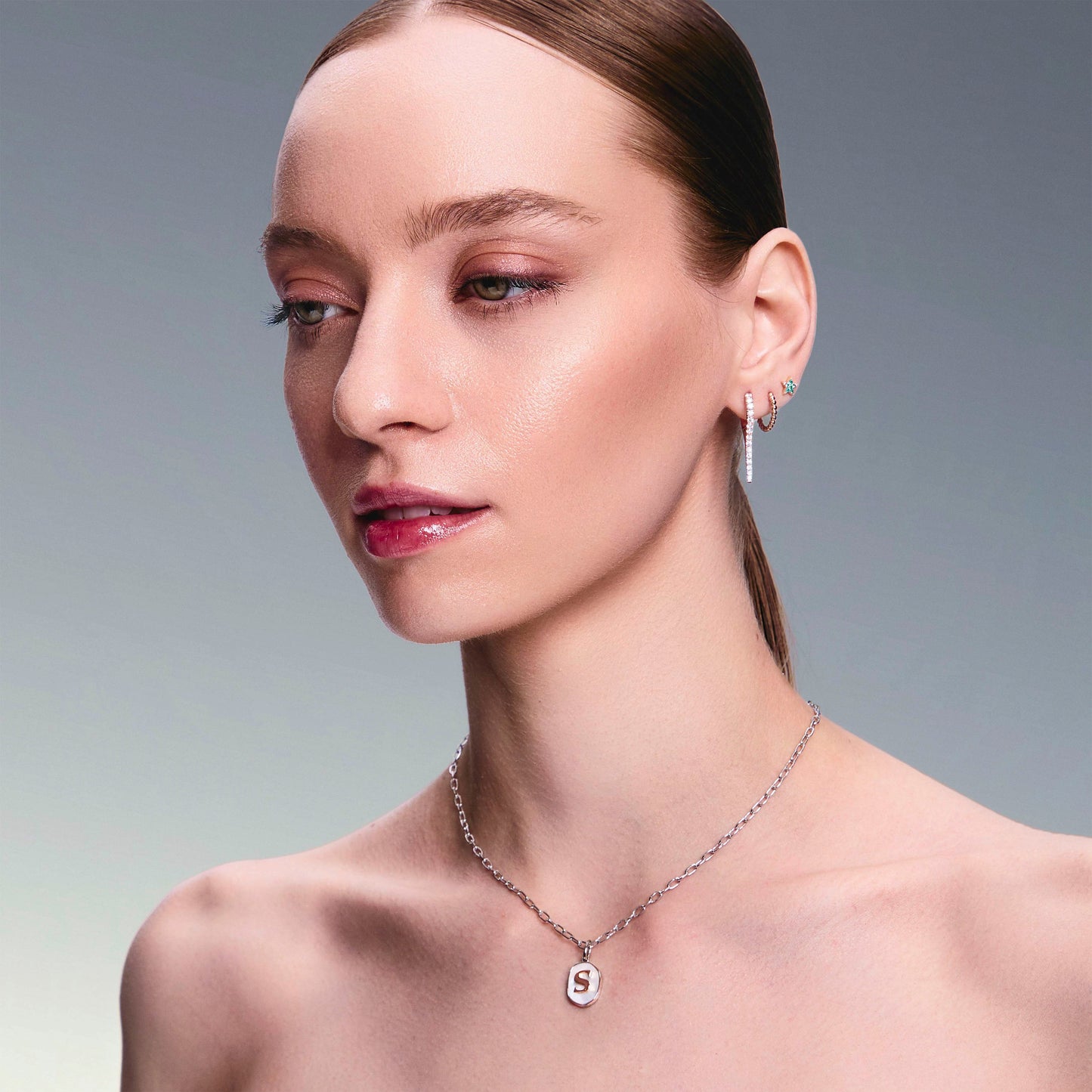 Sweet Stars Studs - Emeralds and Diamond in 14k Gold - Made to Order