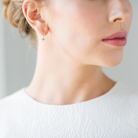 Northern Star Huggie Earrings 925 Sterling Silver