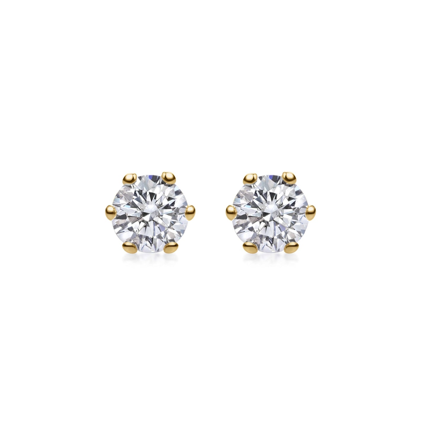 Moissanite 3.0CT Round Diamond Stud Earring