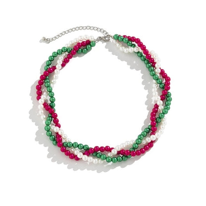 Fashion Women Necklace Multi Layer Pearl | Multi Layers Pearl Silver