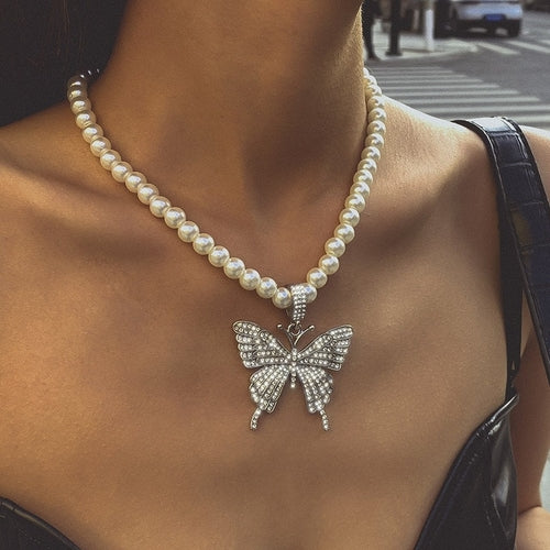 Fashion Women Necklace Multi Layer Pearl | Multi Layers Pearl Silver