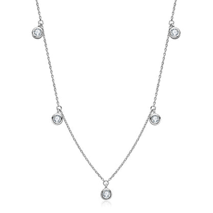 Personalized Fashion S925 Sterling Silver Moissanite Niche Starry Necklace