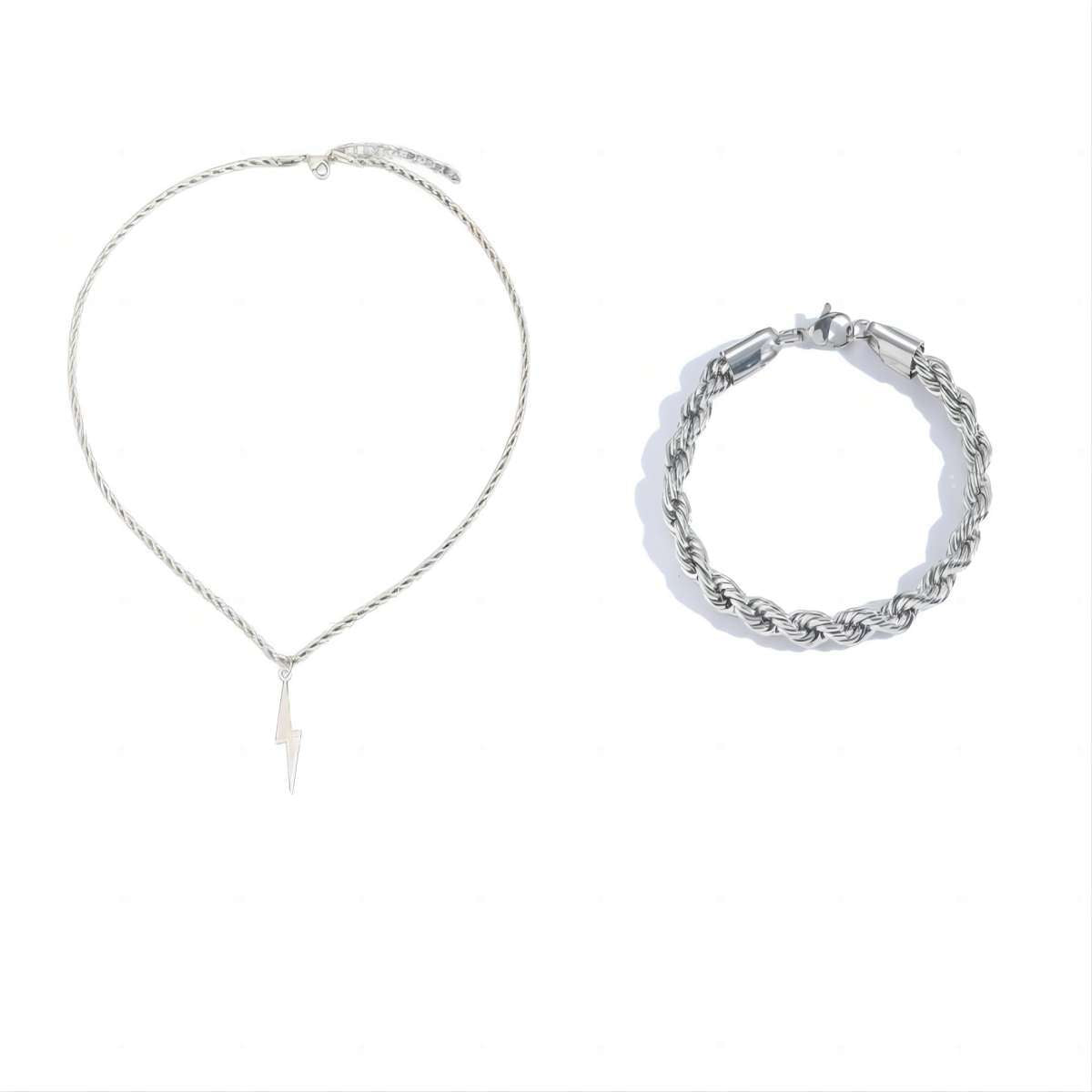 Simple Hemp Flowers Chain Jewelry Stainless Steel