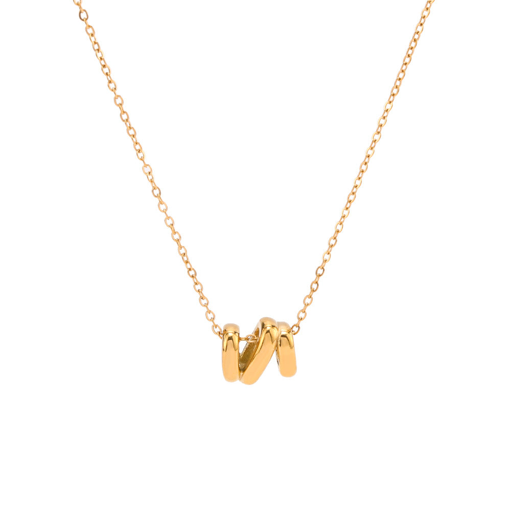 Ins Style Niche Personality Hollow Letter Titanium Steel Necklace