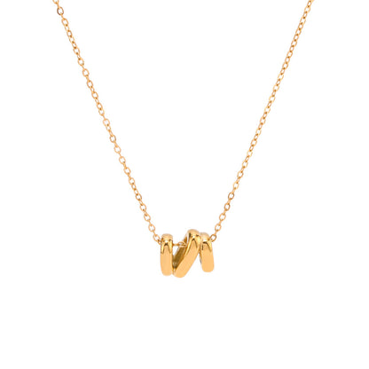 Ins Style Niche Personality Hollow Letter Titanium Steel Necklace