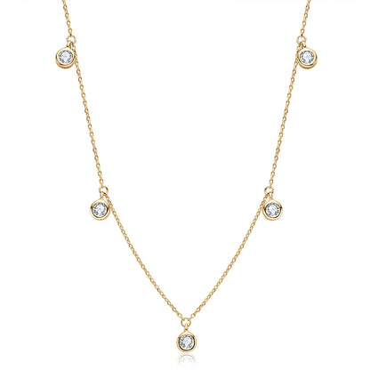 Personalized Fashion S925 Sterling Silver Moissanite Niche Starry Necklace