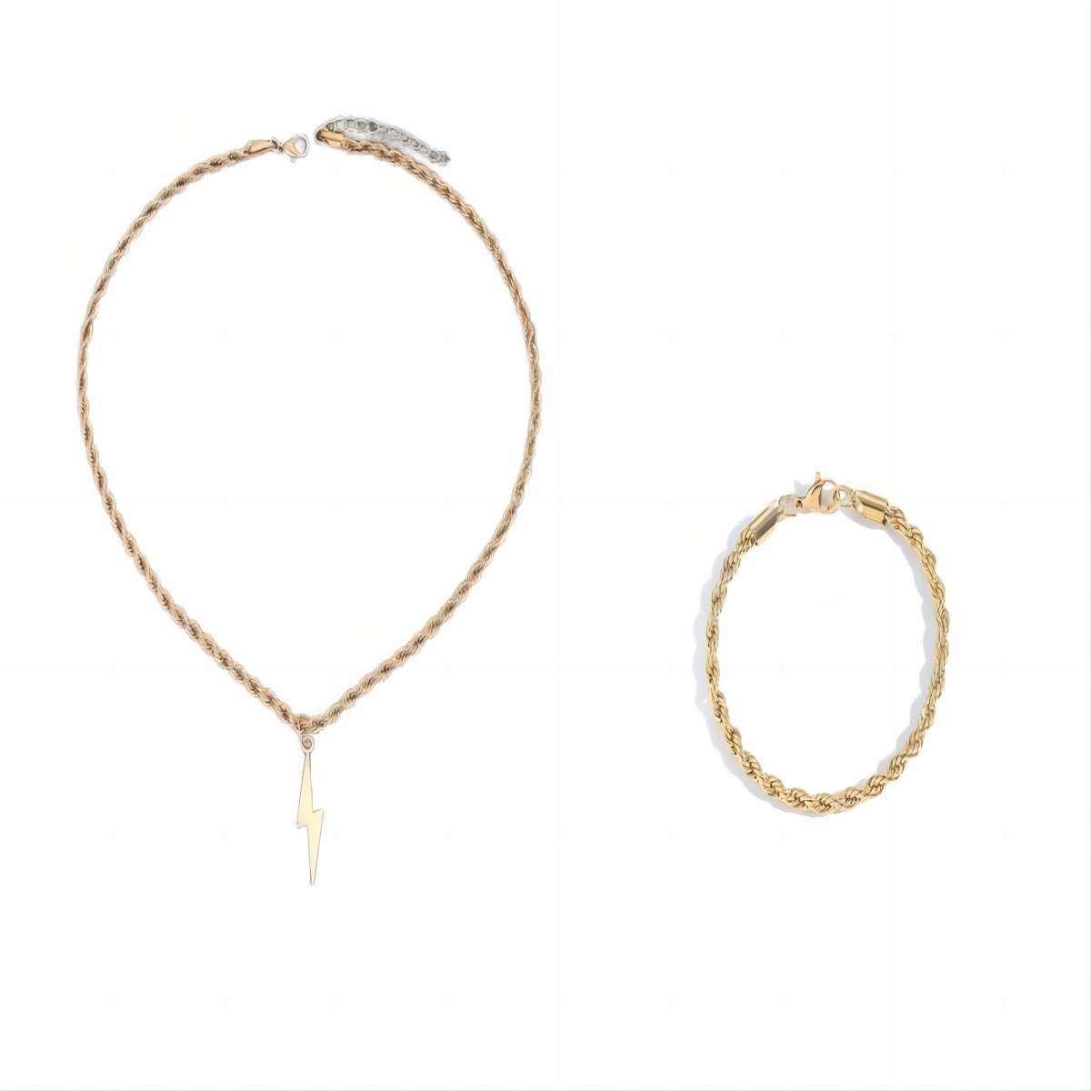 Simple Hemp Flowers Chain Jewelry Stainless Steel