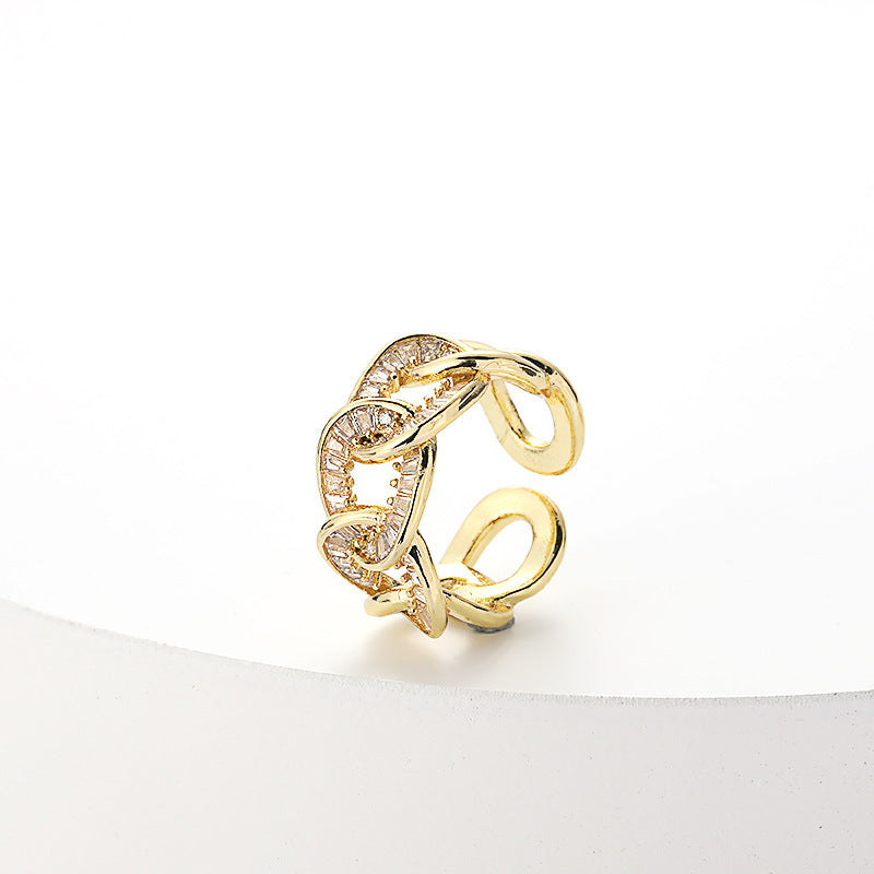 Full Diamond Personalized Index Finger Ring