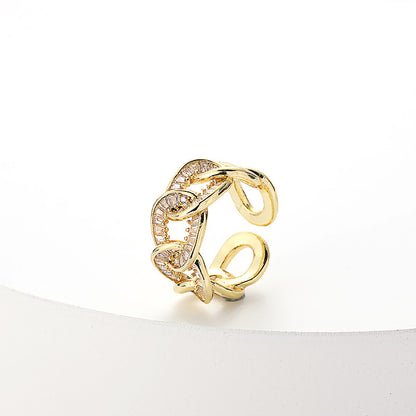 Full Diamond Personalized Index Finger Ring