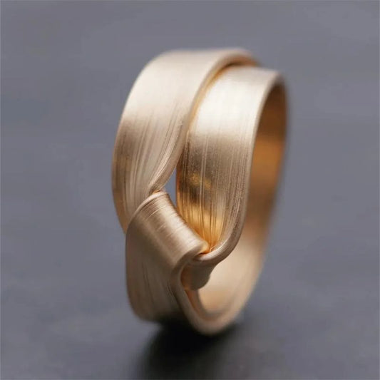 Fashion Handmade Brushed Ring Simple All-match