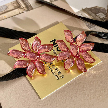 Special Interest Light Luxury Temperament And Fully-jewelled Flower Necklace Suit