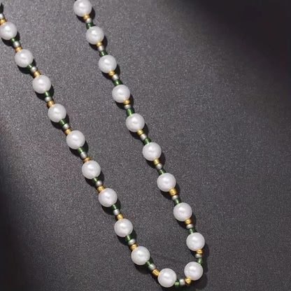 Men's And Women's Pearl Glass Beads Mixed Necklace