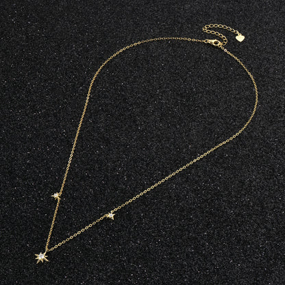 Personalized Fashion S925 Sterling Silver Moissanite Niche Starry Necklace