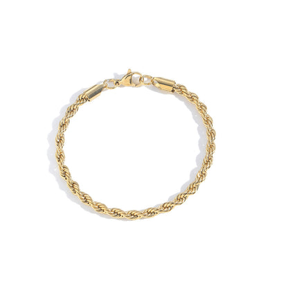 Simple Hemp Flowers Chain Jewelry Stainless Steel