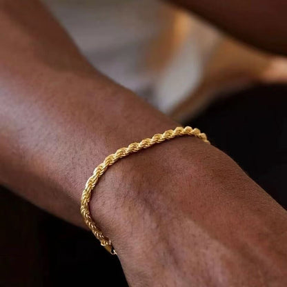 Simple Hemp Flowers Chain Jewelry Stainless Steel