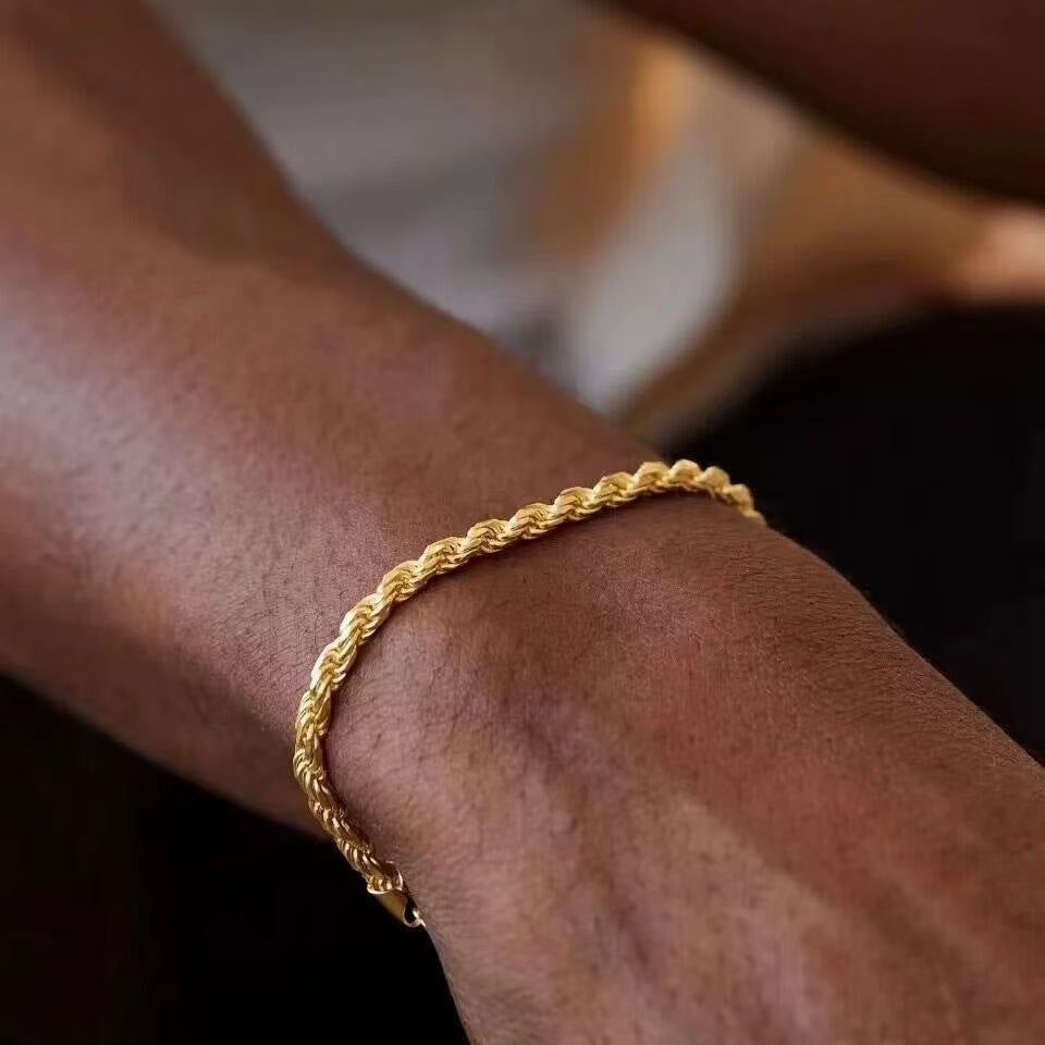 Simple Hemp Flowers Chain Jewelry Stainless Steel