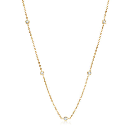 Personalized Fashion S925 Sterling Silver Moissanite Niche Starry Necklace