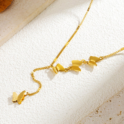 Simple Fashion Personality All-match Butterfly Clavicle Chain Necklace
