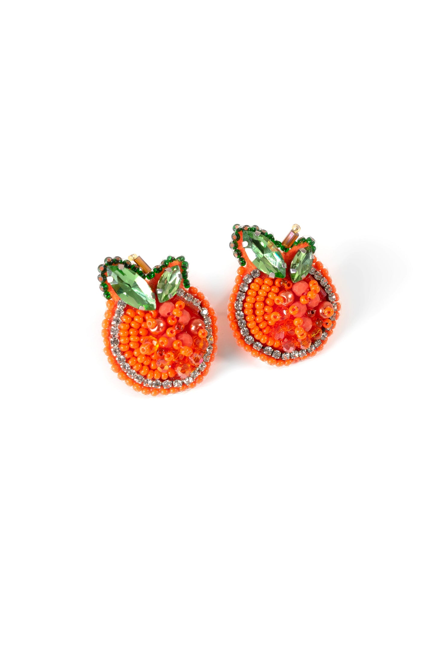 Orange Stud Earrings