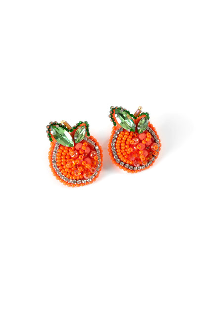 Orange Stud Earrings