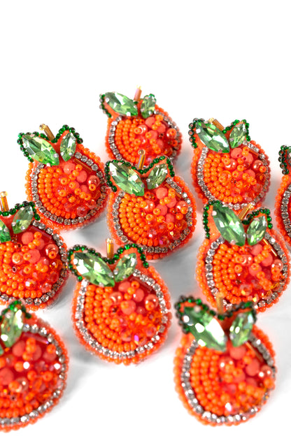 Orange Stud Earrings