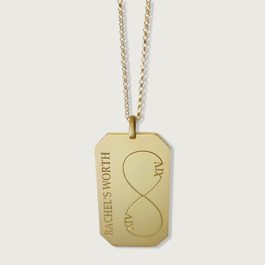 Infinity 14K Gold Necklace with Pendant