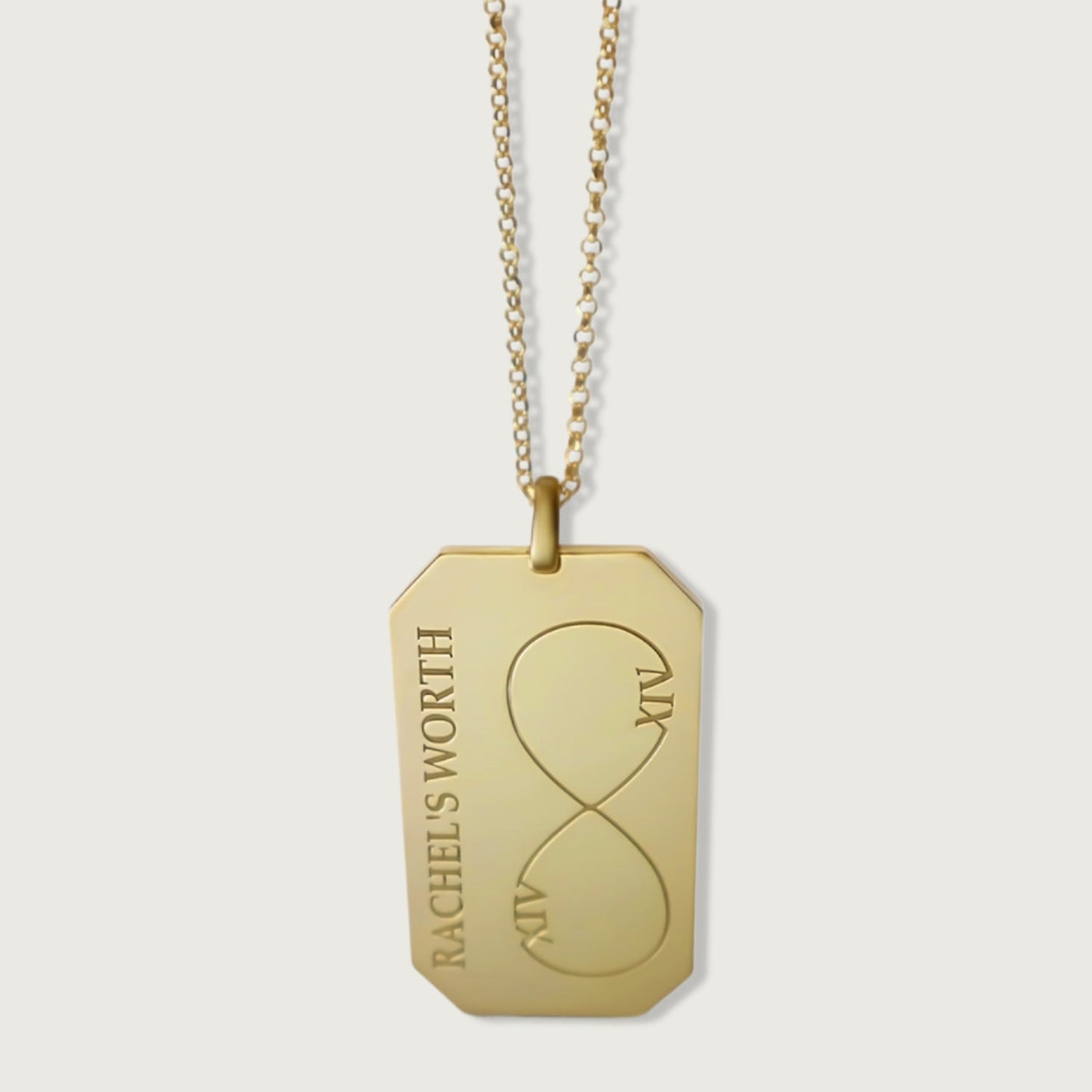 Infinity 14K Gold Necklace with Pendant