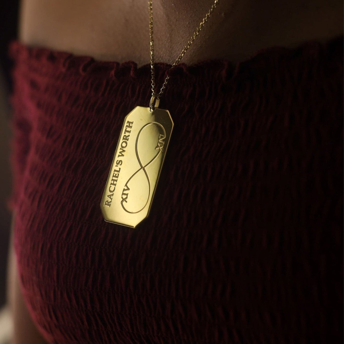 Infinity 14K Gold Necklace with Pendant