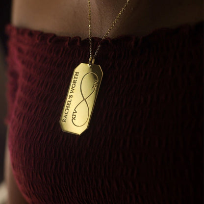 Infinity 14K Gold Necklace with Pendant