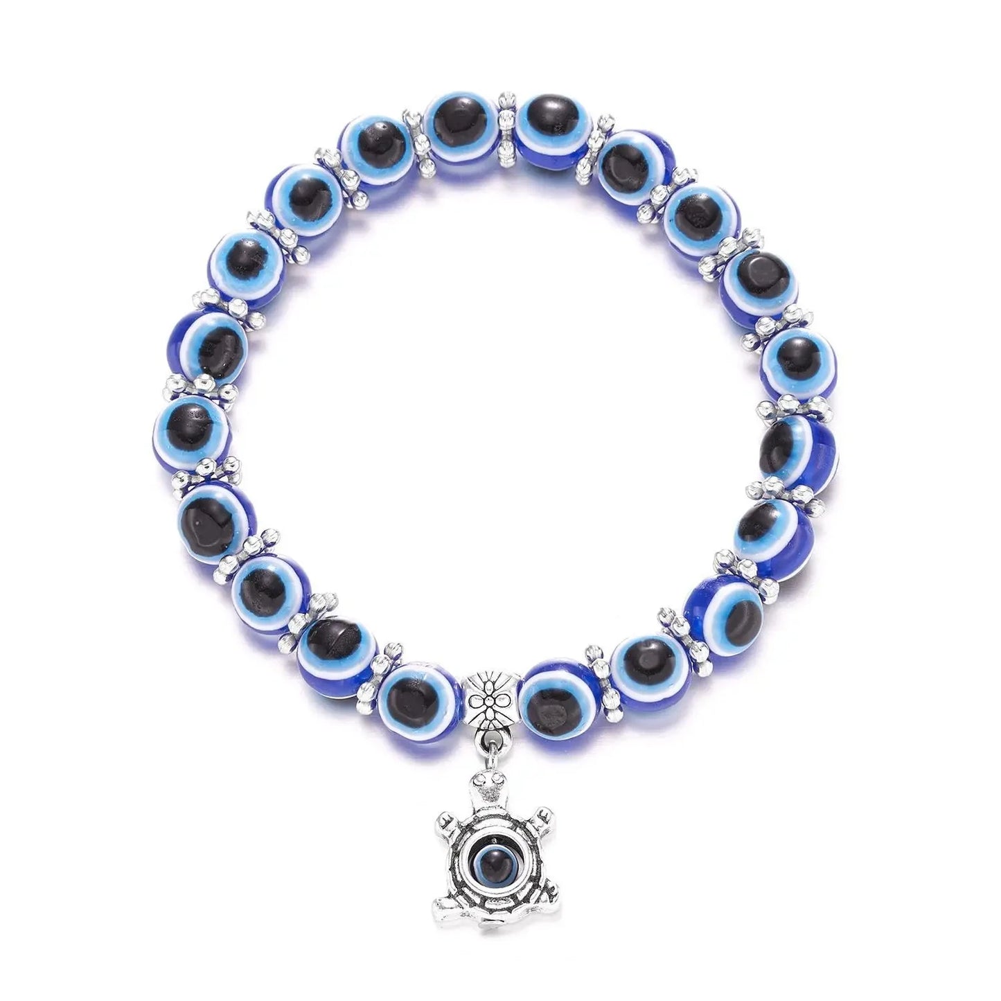 Creative Blue Evil Eye Bracelet for Women Wishing Lucky Amulet Hand of Fatima Bracelet for Men and Women Friendship Jewelry Gift