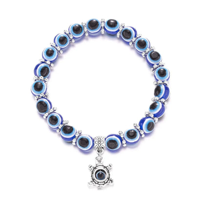 Creative Blue Evil Eye Bracelet for Women Wishing Lucky Amulet Hand of Fatima Bracelet for Men and Women Friendship Jewelry Gift