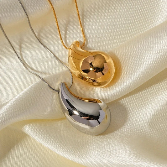 vintage gold color plated chunky dome drop necklaces for women fashion