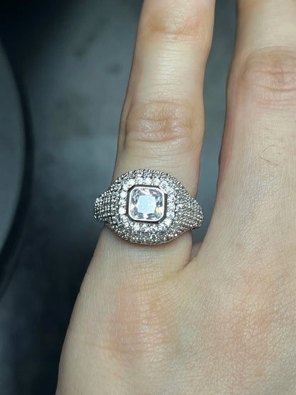 5A Cubic Zirconia  Iced Out Bling Ring