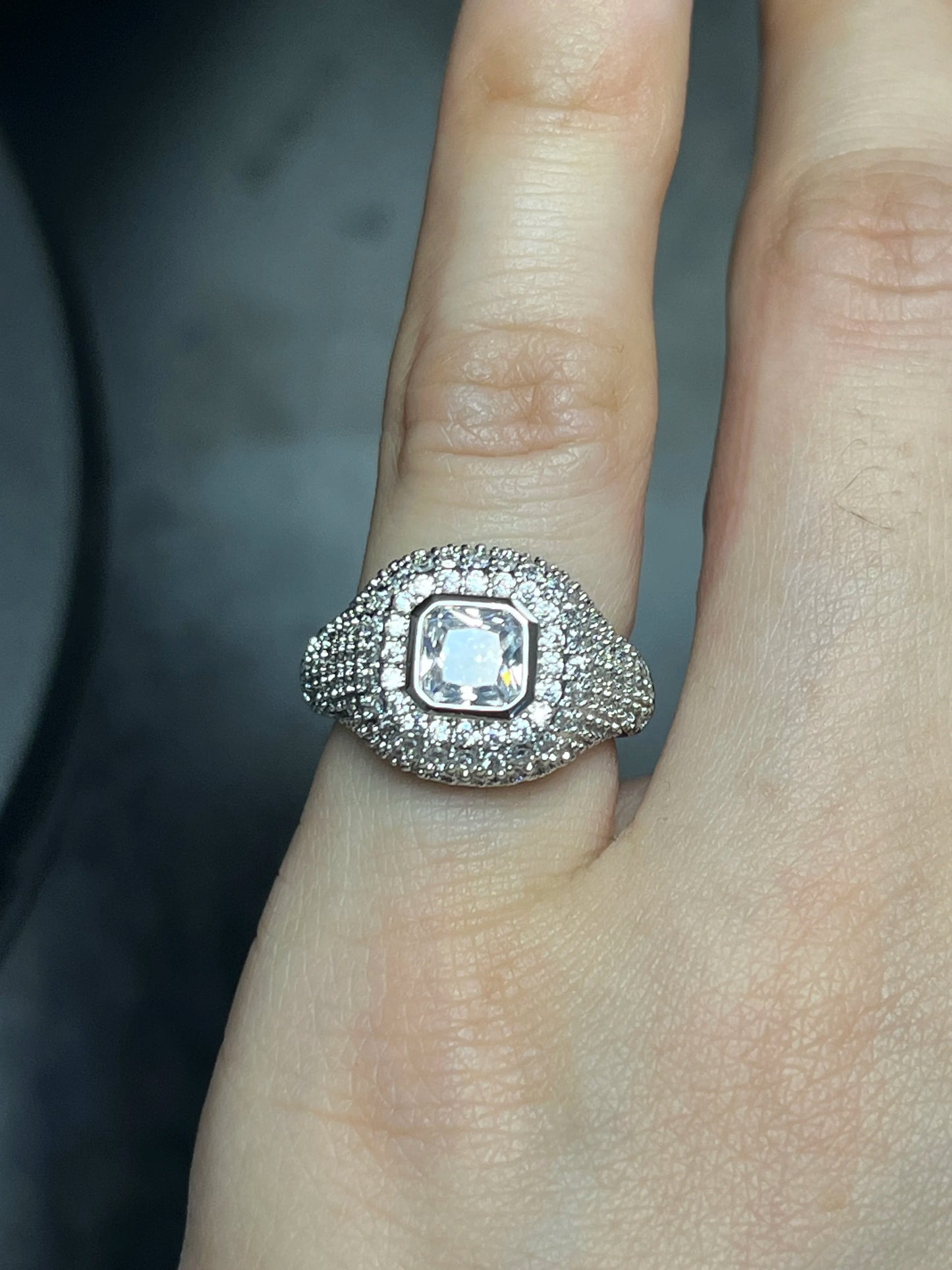 5A Cubic Zirconia  Iced Out Bling Ring