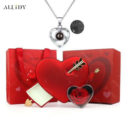 Romantic Heart-Piercing Rose Jewelry Box – A Timeless Valentine’s Keepsake