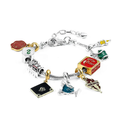 Harri Charms Bracelet Hogwarts Academy of Magic Slytherin Beads Pendant Bracelet DIY Bangle for Fans Gifts Accessories
