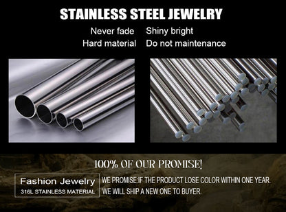 Stainless Steel Runic Viking Ring - Nordic Design for Men and Women Amulet